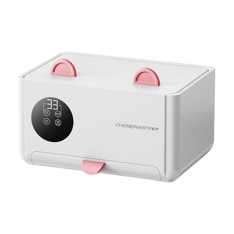 ChoserStar Store Wipe Warmer for Baby – Cat Ear Baby Wipe Warmer – Dual Layer with Face Mask Heating, 4 Temperature Settings, Upper & Lower Zone Control, Large Capacity, Constant Warmth for Newborn Night Care - Image 1